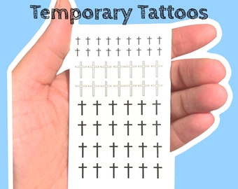 Cross Temporary Tattoo Tiny Cross  Fake Tattoo