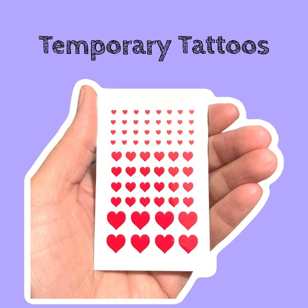 Red Heart Tattoo Etsy