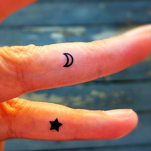 Moon and Stars Temporary Tattoos 20 Fake Faux Body Tattoos and - Etsy Moon and Stars Temporary Tattoos 20 Fake Faux Body Tattoos and - Etsy