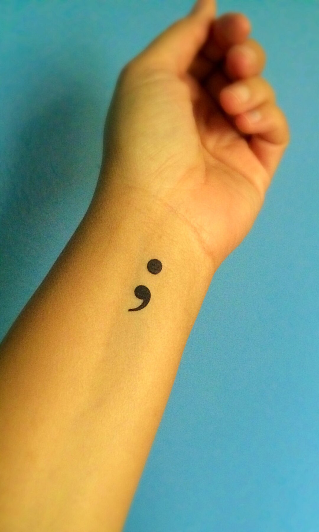 Tatouage Smiley Content Pas Content 15 Grand point-virgule Tatouage temporaire Faux tatouages / - Etsy France
