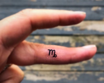 Jungfrau Sternzeichen Tattoos Set aus 20 winzigen gefälschten Tattoos mini temporäre Tattoos