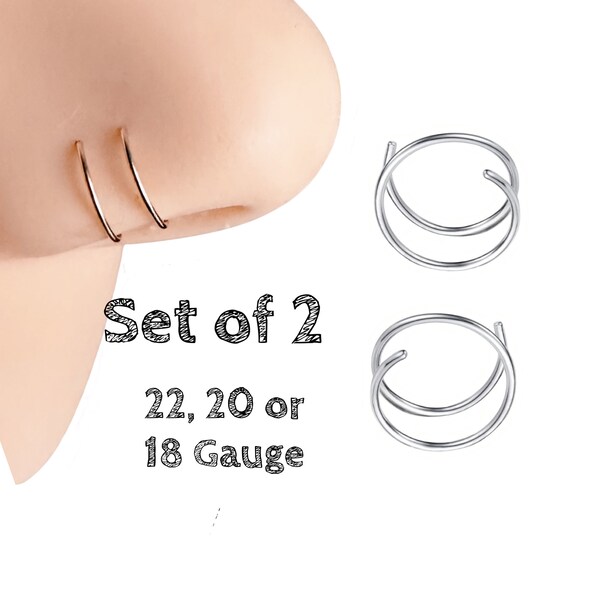 Double Nose Ring - Etsy