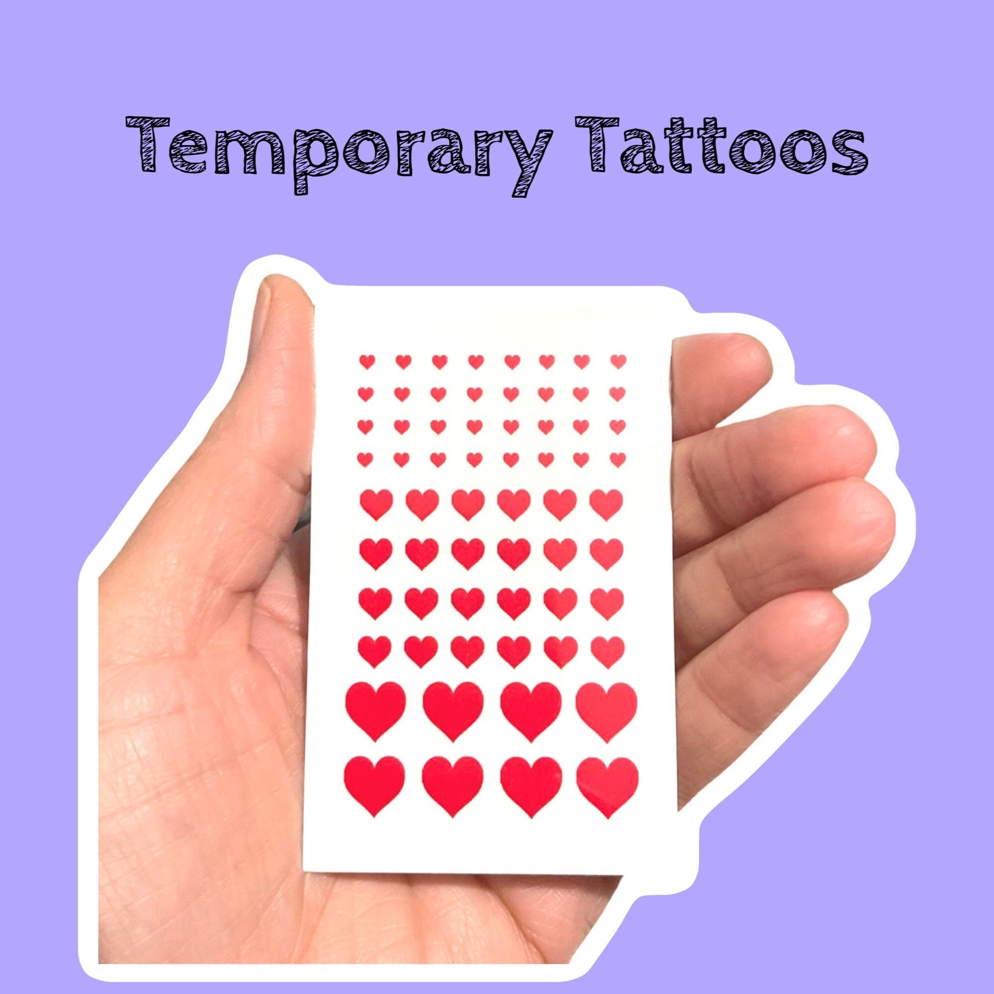 Small Hearts Temporary Tattoo