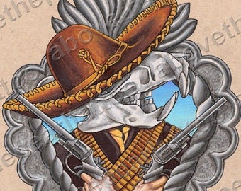 Skeleton Cowboy Gunslinger Hooded Sweatshirt NOFO_00800