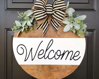 Front Door Decor, Welcome Sign, Front Door Hanger, Welcome Wreath, Welcome Door Hanger, Housewarming Gift, Couples Gift, Greeting Sign