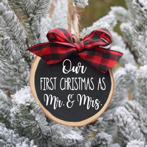 Our first Christmas Ornament, Mr and Mrs, Christmas gift, Newlyweds, 2020 ornament, Wedding gift, Christmas Tree