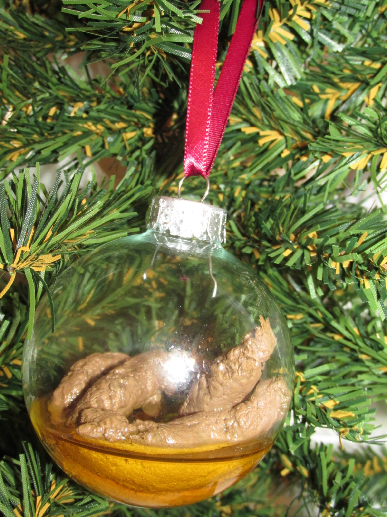 Poop and Pee in Glass Christmas Ornament Medium size | Etsy