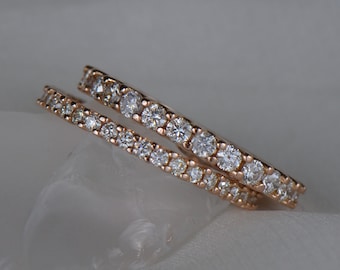 Customizable Rose Gold Diamond Eternity Band