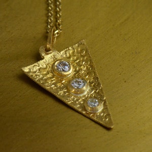 Pizza Emoji-Inspired Diamond Pendant (24K Gold)