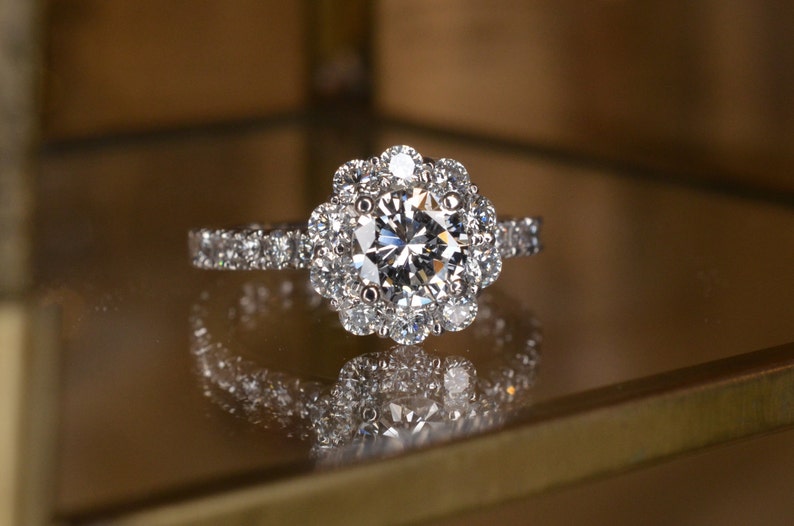 flower shaped engagement ring flower shaped engagement ring
