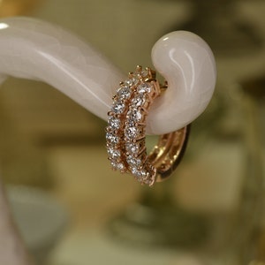 Diamond Hoop Earrings (18K Rose Gold)