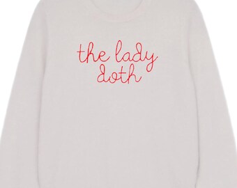 FLASH SALE Custom Hand-Stitched Women's Cashmere Crewneck Sweater