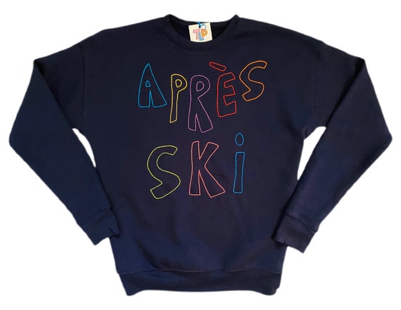 Hand Embroidered Unisex Sweatshirts Embroidered Après Ski - Etsy Canada