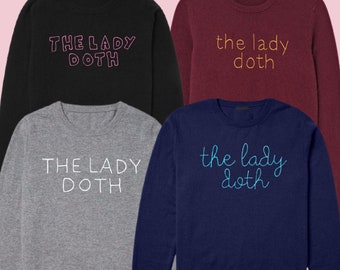 FLASH SALE Custom Embroidered 100% Cashmere Sweatshirt - Personalized Gift Unisex