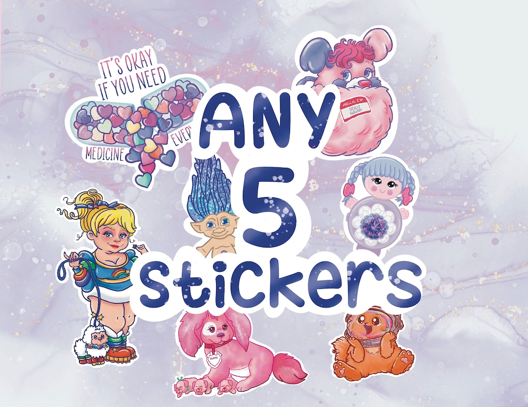 Any 5 Sticker Pack, Sticker Pack, Custom Sticker Pack, Custom Stickers