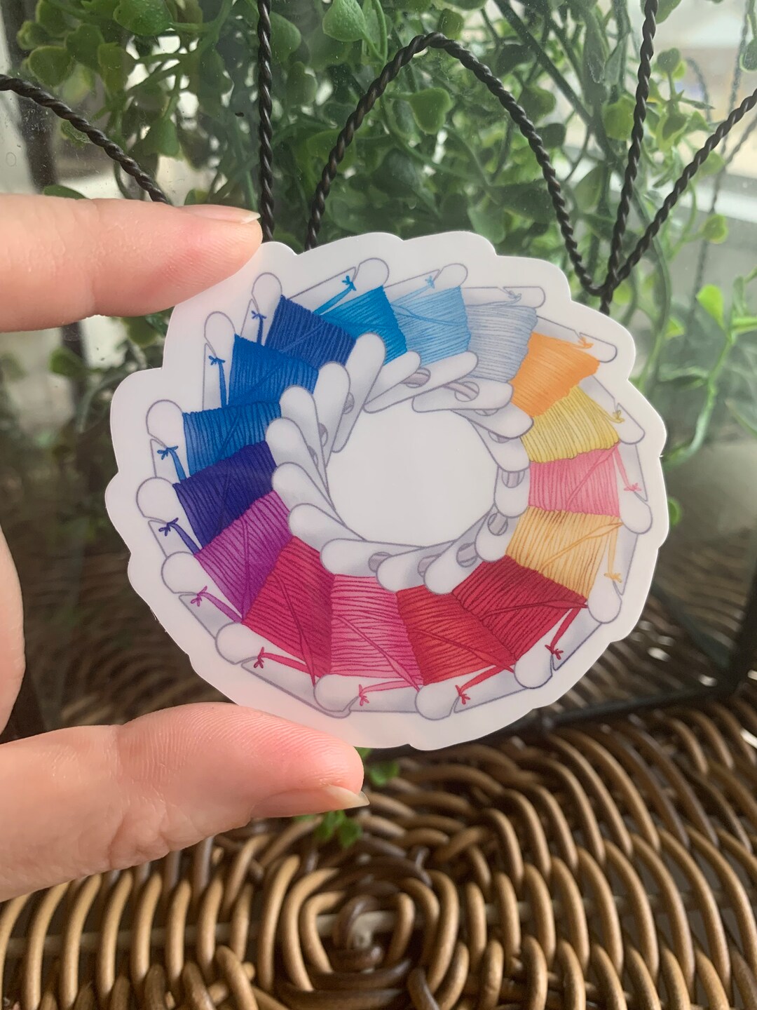 Cross Stitch Sticker Cross Stitch Gift DMC Thread Bobbin - Etsy