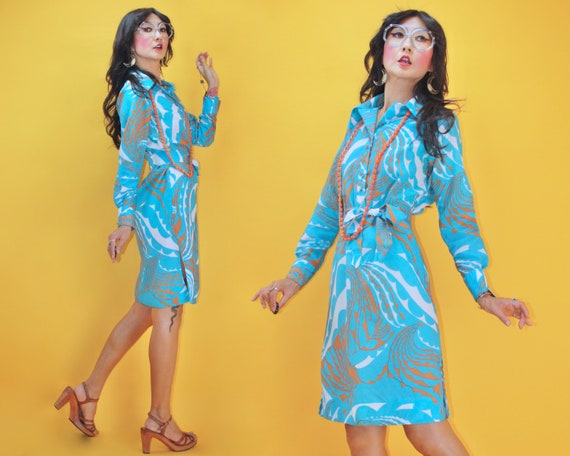 Vintage 60s 1960s LANVIN Groovy Ocean Wave Dagger