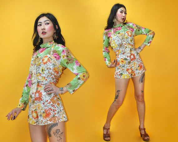Vintage 1960s Tina Leser for GABAR Flower Child Ba