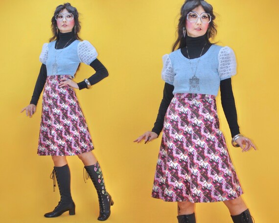 Vintage 60s 1960s Groovy Art Deco Lady Face Novelt
