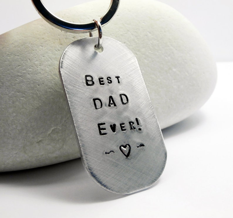 Personalized Key Chain Aluminum Dog Tag Handstamped Quotes Etsy