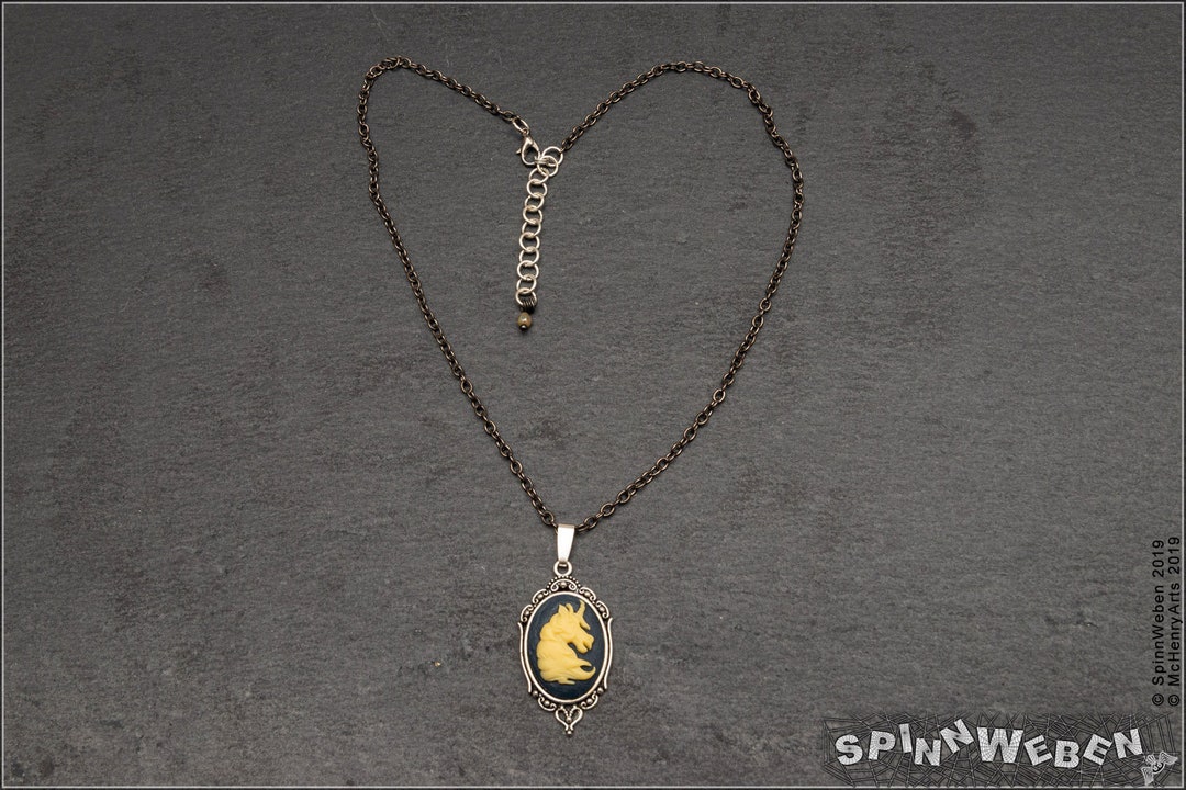 Unicorn Locket Necklace Necklace Gothic Cosplay Larp Etsy