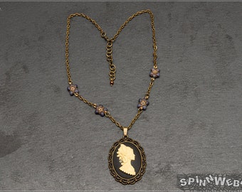 Amuleto gótico del Día de los Muertos - joyería, collar, collar, amuleto, medallón, larp, cosplay, gótico, romántico oscuro hecho a mano