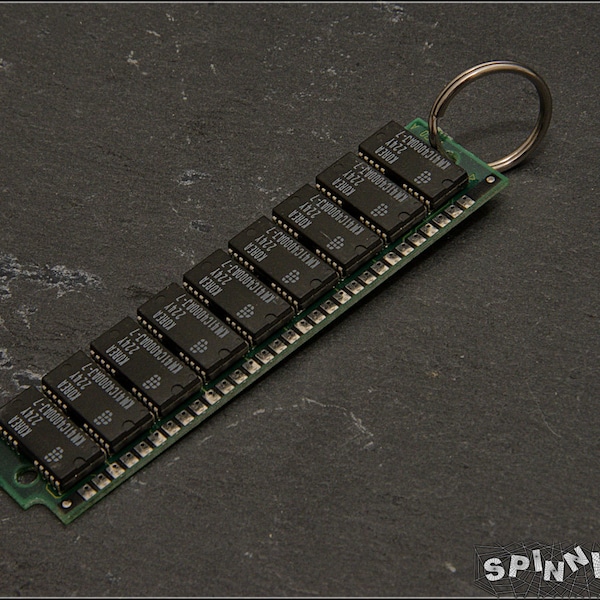 SIMM memory modules keychain - SDRAM modules, handmade, metal