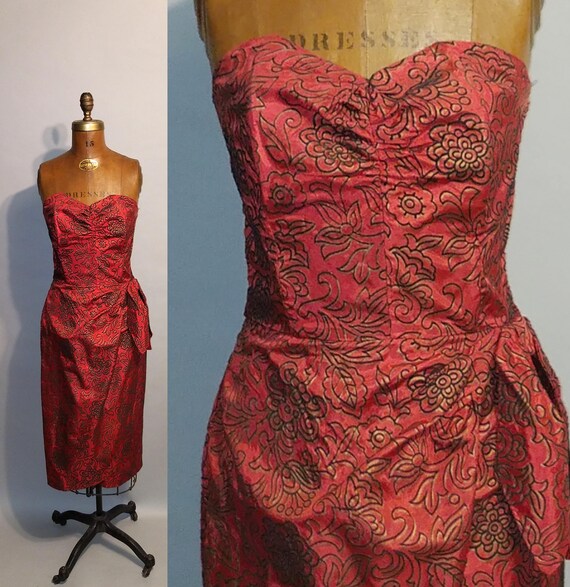 red sarong dress