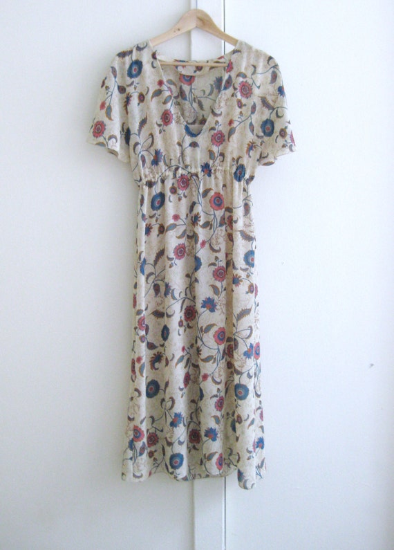 Floral Chiffon Midi Dress: Boho Spring Sundress