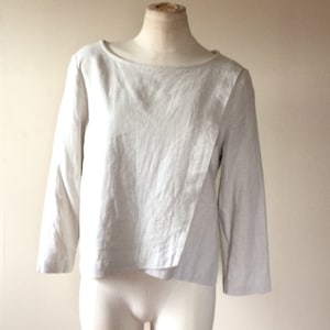 Cream Linen Top | Cream Top | Cream Shirt | Ivory Linen Top | Ivory Top | Ivory Shirt | Cream Blouse | Ivory Blouse | Woman&#39;s Top | Blouse