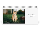 Orange Cats 2026 Desk Calendar 