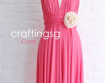 coral and gold wedding dresses