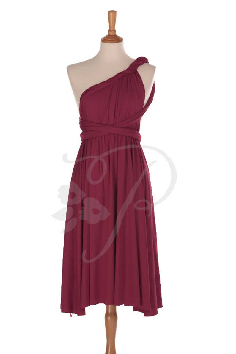 infinity dress maroon