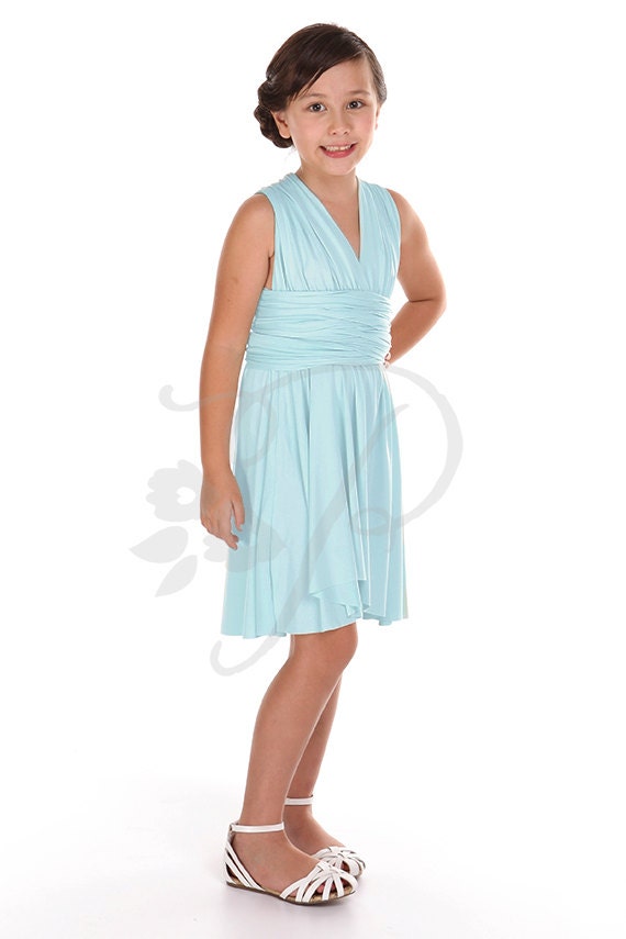 infinity dress aqua blue
