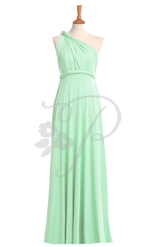 Bridesmaid Dress Seafoam Green Maxi Floor Length Infinity | Etsy