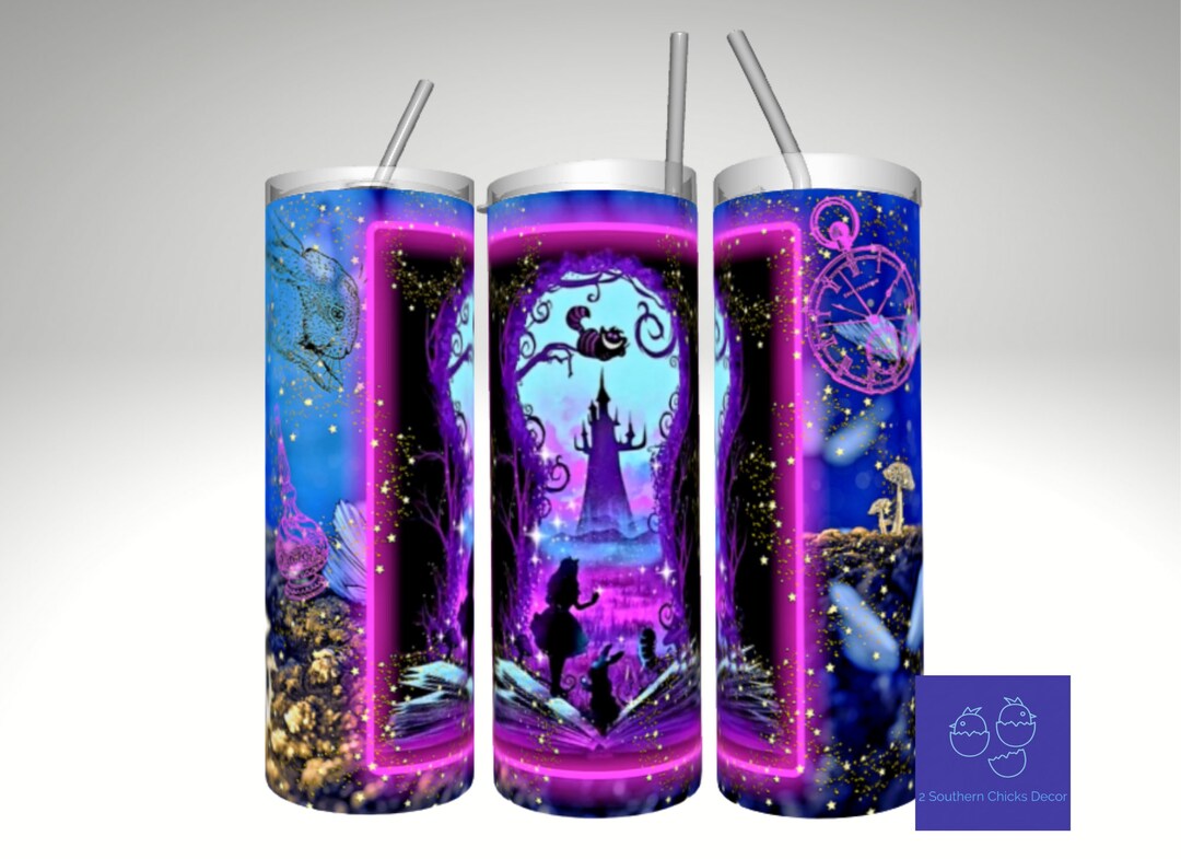 Through the Keyhole Tumbler With Lid and Strawpersonalized Alice