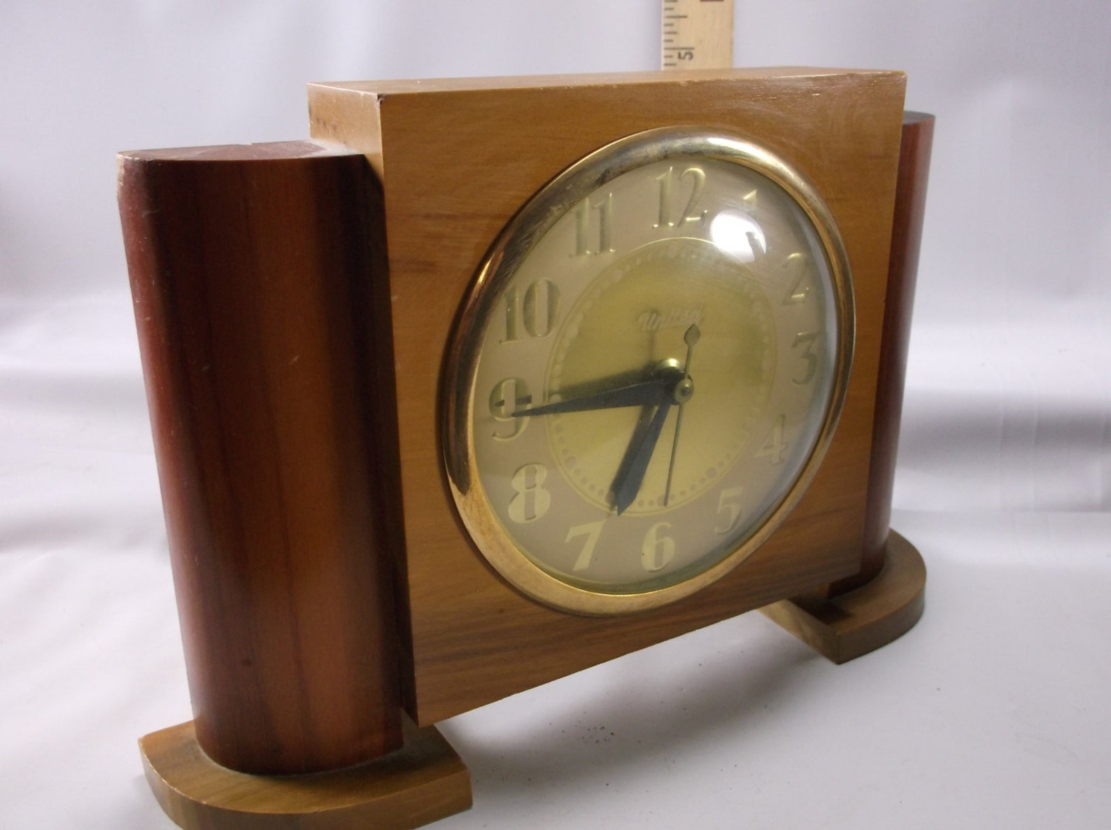 Mantle Clock Deco Style Working Vintage United Clock Etsy