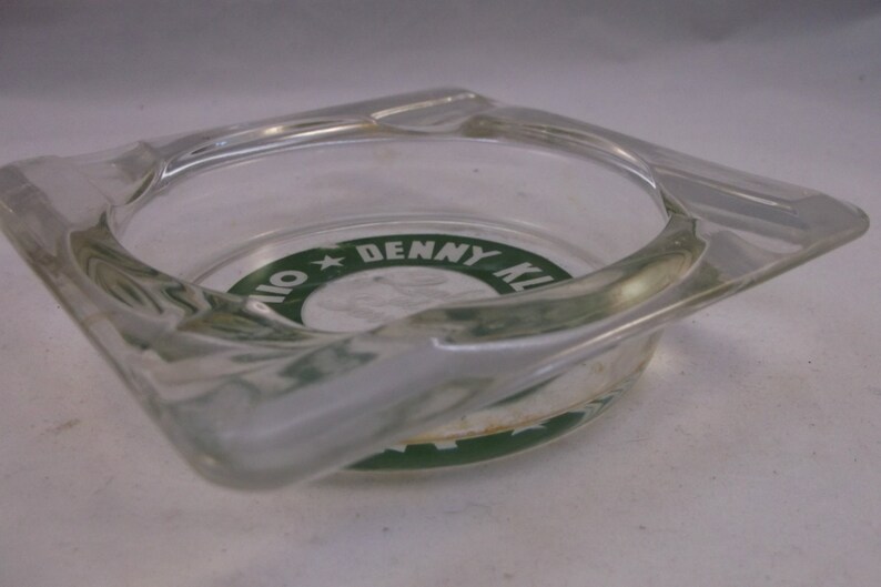 Oil And Gas Ashtray Glass 50 s Advertising Denny Klepper Oil Company .epsteam