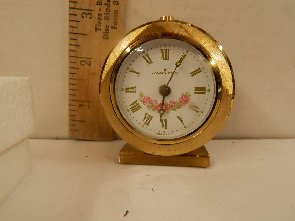 Travel Alarm Clock Hamilton Working New In Box Vintage Made Etsy