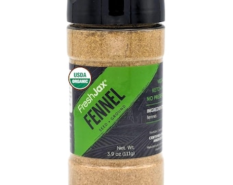 Organic Ground Fennel Seed Powder | Sweet Aromatic Spice for Cooking, Baking, Tea