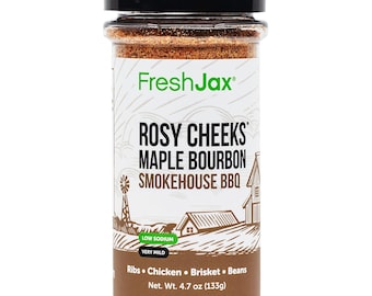 FreshJax Rosy Cheeks Maple Bourbon BBQ Rub, Organic Seasoning