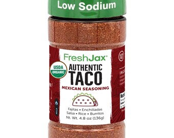 FreshJax Organic Taco Seasoning, Authentic Mexican Spice Blend (4.8 oz)