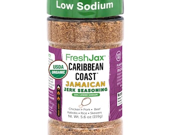 FreshJax Organic Caribbean Jerk Seasoning – Low Sodium, Authentic Jamaican Spice