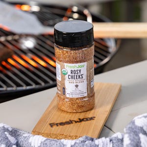 FreshJax Seasoning Spice Rosy Cheeks Organic Maple Bourbon BBQ Rub Blend, Large 5.2oz Plant-Based Low Sodium Gluten-Free Barbecue seasoning