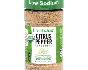 FreshJax Organic Citrus Pepper Seasoning, Zesty Blend (5.7 oz)