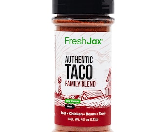 FreshJax Authentic Taco Family Blend, FreshJax Tex-Mex Seasoning for Burrito Nacho (4.3 oz)