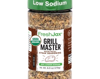 FreshJax Organic Montreal Steak Seasoning, Grill Master Blend (6.4 oz)