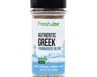 FreshJax Authentic Greek Seasoning Blend – Low Sodium Mediterranean Spice (3.2 oz)