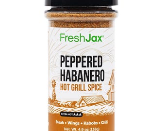 FreshJax Peppered Habanero Hot Grill Spice, Spicy Steak Seasoning (4.9 oz)