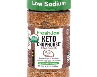Organic Keto Chophouse Seasoning – Montreal Steak Rub, Low Sodium, 4.9 oz